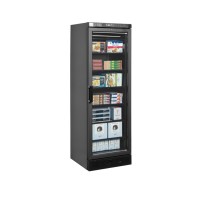 Szafa mroźnicza przeszklona, czarna, Pojemność 270 litrów, 595x640x1840 Tefcold UFSC371G Black
