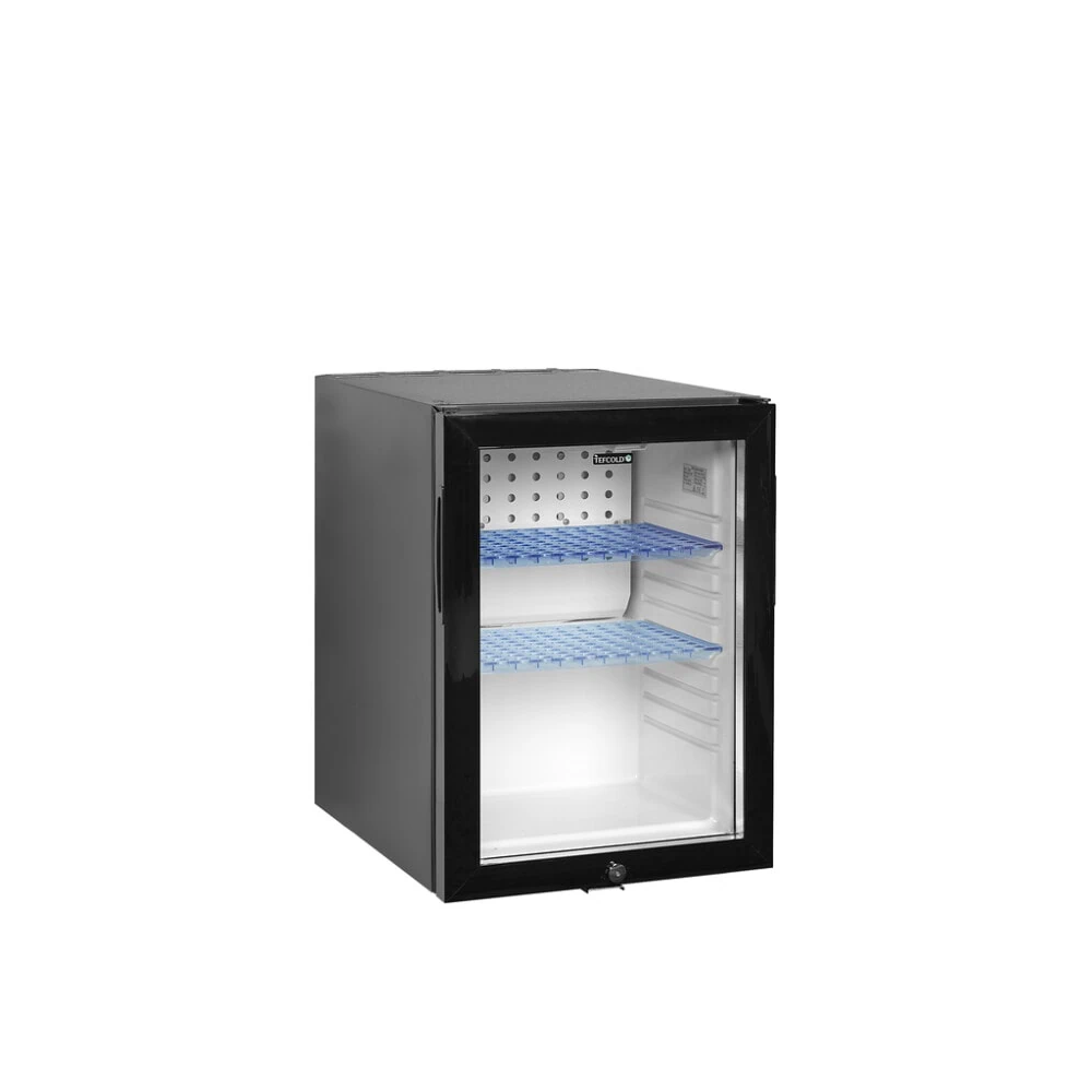 Lodówka hotelowa minibar, przeszklona, Pojemność 34 litrów, 402x485x565 Tefcold TM45GC