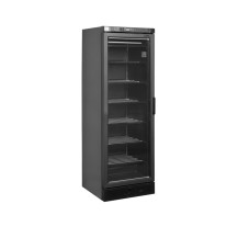 Szafa mroźnicza przeszklona, zawias z lewej strony, Pojemność 270 litrów, 595x640x1840 Tefcold UFSC371G Black L/H