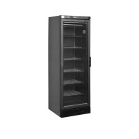 Szafa mroźnicza przeszklona, zawias z lewej strony, Pojemność 270 litrów, 595x640x1840 Tefcold UFSC371G Black L/H