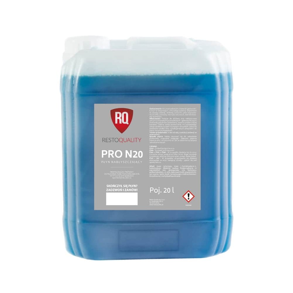 Profesjonalny płyn nabłyszczający do zmywarki, Resto Quality N20