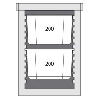 Pojemnik termoizolacyjny, czarny, 12 x GN 1/1 20 mm, Stalgast 055106