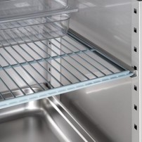 Szafa chłodnicza 2 drzwiowa ze stali nierdzewnej na nóżkach, GN 2/1, V 1300 l, Stalgast 830132
