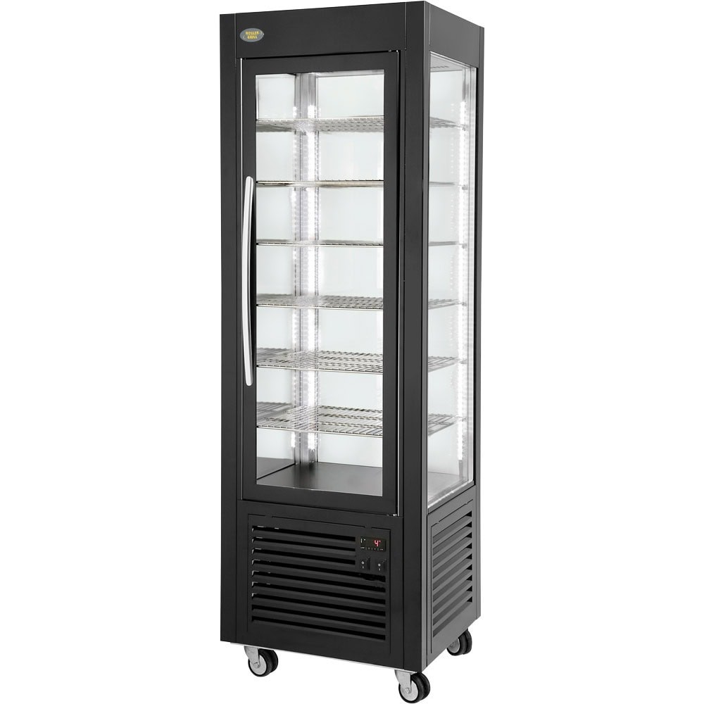 Witryna chłodnicza, cukiernicza, oświetlenie LED, czarna, V 360 l, Stalgast 777451
