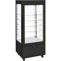 Witryna chłodnicza, cukiernicza, oświetlenie LED, czarna, V 480 l, Stalgast 777480