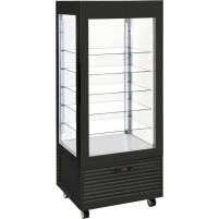 Witryna chłodnicza, cukiernicza, oświetlenie LED, czarna, V 480 l, Stalgast 777480