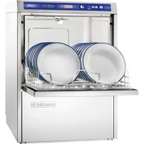 Zmywarka uniwersalna z dozownikami detergentów, wbudowanym zmiękczaczem i pompą zrzutową, P 6,4 kW, Stalgast 802451