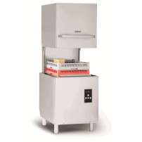 Zmywarka kapturowa z koszem 500x500 mm, z pompą wspomagającą płukanie, 675x675x1440, Asber GT-H500 W