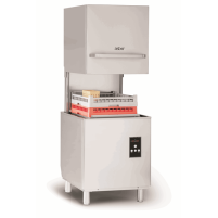 Zmywarka kapturowa z koszem 500x500 mm, z pompą wspomagającą płukanie, 675x675x1440, Asber GT-H500 W