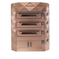 Piec do pizzy 3 komorowy, elektryczny o pojemności 3 x 9 x 35 cm, 1900x1700x2300, Italforni Diamond 3-DIA FM