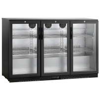 Barowa szafa chłodnicza  | chłodziarka podblatowa RESTO QUALITY RQ-330HC | 3-drzwiowa | drzwi skrzydłowe | 318l
