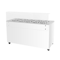 Dystrybutor do lodów | witryna do lodów | konserwator | retro | 10 tub | okrągłe kuwety | 1503x670x895 mm | RESTO QUALITY GELATO