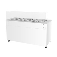 Dystrybutor do lodów | witryna do lodów | konserwator | retro | 10 tub | okrągłe kuwety | 1503x670x895 mm | RESTO QUALITY GELATO