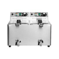 Frytownica elektryczna RESTO QUALITY RQF8LV2 | podwójna | z kranem spustowym | 2x 8 l | 2x 3 kW