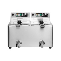 Frytownica elektryczna RESTO QUALITY RQF8LV2 | podwójna | z kranem spustowym | 2x 8 l | 2x 3 kW