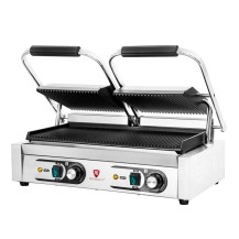 Kontakt grill podwójny | ryflowany | Resto Quality | 3,6 kW | 230 V | RESTO QUALITY RQK813A