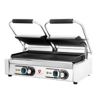 Kontakt grill podwójny | ryflowany | Resto Quality | 3,6 kW | 230 V | RESTO QUALITY RQK813A