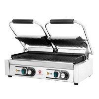 Kontakt grill podwójny | ryflowany | Resto Quality | 3,6 kW | 230 V | RESTO QUALITY RQK813A