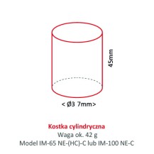 Kostkarka do lodu Hoshizaki RESTO QUALITY IM-240XNE-HC-C | 190 kg/24h | chłodzona powietrzem | kostka cylinder | Ø 37x45 mm