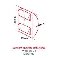 Kostkarka do lodu Hoshizaki RESTO QUALITY KM-40C-HC | 43 kg/24h | chłodzona powietrzem | kostka półksiężyc | 38x29x13 mm