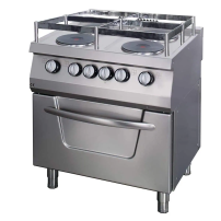 Kuchnia elektryczna z piekarnikiem | wolnostojąca | 4 płyty grzewcze | na statek | 16,4 kW | 800x700x850 mm | RESTO QUALITY RQOE