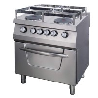 Kuchnia elektryczna z piekarnikiem | wolnostojąca | 4 płyty grzewcze | na statek | 22 kW | 800x900x850 mm | RESTO QUALITY RQOEF8