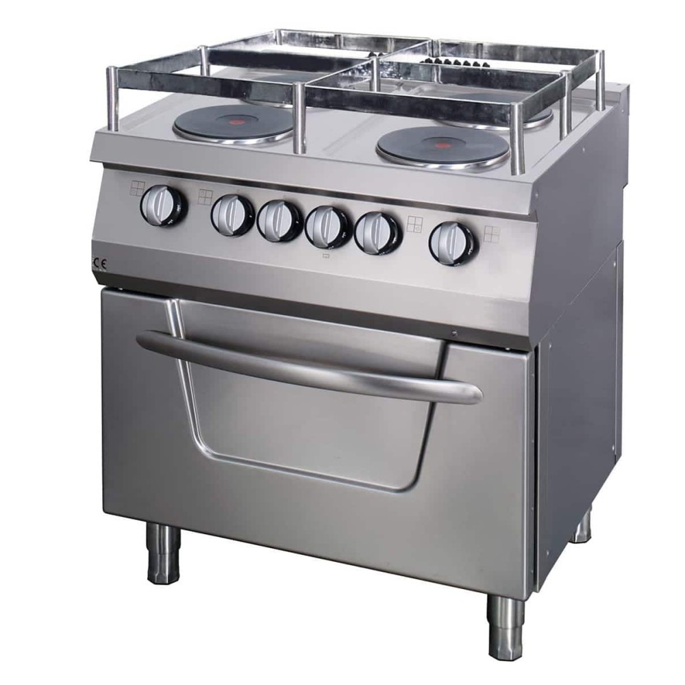 Kuchnia elektryczna z piekarnikiem | wolnostojąca | 4 płyty grzewcze | na statek | 22 kW | 800x900x850 mm | RESTO QUALITY RQOEF8