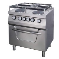 Kuchnia elektryczna z piekarnikiem | wolnostojąca | 4 płyty grzewcze | na statek | 22 kW | 800x900x850 mm | RESTO QUALITY RQOEF8