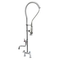 Bateria zlew.stojąca dwuotworowa - spryskiwacz + wylewka Hydrostop 824 06/1