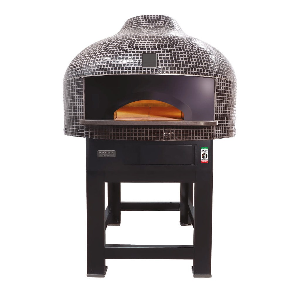 Piec do pizzy neapolitańskiej RESTO QUALITY CRATOS 9 Mosaico | elektryczny | 9xØ30 cm | 2x400x600 mm | 15,25 kW | 1600x1635x1490