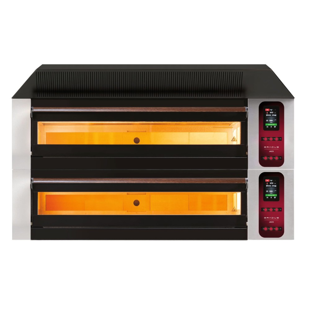 Piec elektryczny do pizzy | dwukomorowy | z podstawą z prowadnicami na blachy | 8x30 cm | RESTO QUALITY COMP - 2ST L6