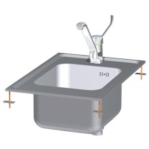 Moduł neutralny ze zlewem, 400x600x350, RM GASTRO LAD-64 (00016756)