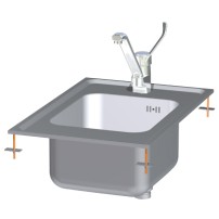 Moduł neutralny ze zlewem, 400x600x350, RM GASTRO LAD-64 (00016756)