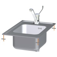 Moduł neutralny ze zlewem, 400x600x350, RM GASTRO LAD-64 (00016756)