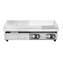 Płyta grillowa elektryczna | 2/3 gładka 1/3 ryflowana | nastawna | 2,2 + 2,2 kW | 730x470x250 mm | RESTO QUALITY RQEG820-2