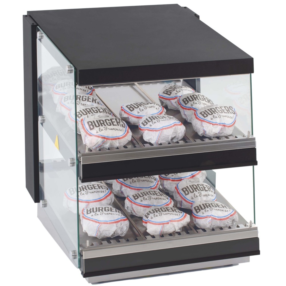 Podgrzewacz do burgerów | witryna grzewcza | dwie półki | 0,98 kW | 550x707x691 mm | RESTO QUALITY RQBIN552