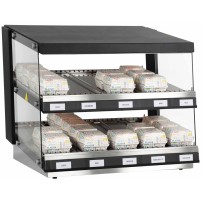 Podgrzewacz do burgerów | witryna grzewcza | dwie półki | 1,16 kW | 800x640x685 mm | RESTO QUALITY RQBIN