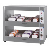 Podgrzewacz do burgerów | witryna grzewcza | dwie półki | 2 kW | 1000x600x900 mm | RESTO QUALITY RQBINPP100