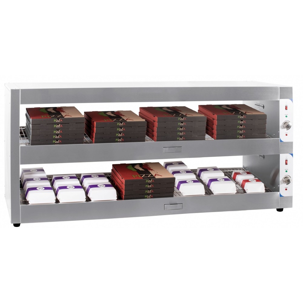 Podgrzewacz do burgerów | witryna grzewcza | dwie półki | 2,8 kW | 1800x600x900 mm | RESTO QUALITY RQBINPP180