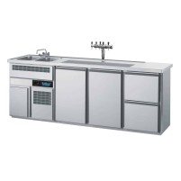 Barowy stół chłodniczy 3 drzwiowy,2 x drzwi, 2 x szuflady 2500x700x980, Rilling AGT M732L 81-1/1/2