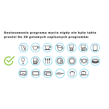 Zmywarka do szkła i talerzy | kosz 500x500 | system podwójnych koszy | 230V | KRUPPS KERA LINE RESTO QUALITY KE50U | panel dotyk