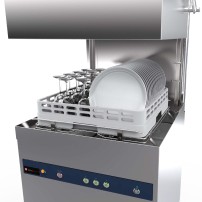 Zmywarka kapturowa z odzyskiem ciepła | kosz 500x500 mm | 3 cykle mycia | 820x750x2012 mm | 8,7 kW | RESTO QUALITY RQ102B-HR
