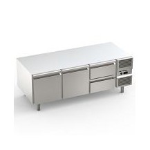 Podstawa chłodnicza 2 drzwiowa + 2 szuflady pod urządzenia grzewcze, 1600x630x610, SILKO BR78APC