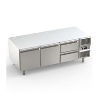 Podstawa chłodnicza 2 drzwiowa + 2 szuflady pod urządzenia grzewcze, 1600x630x610, SILKO BR78APC