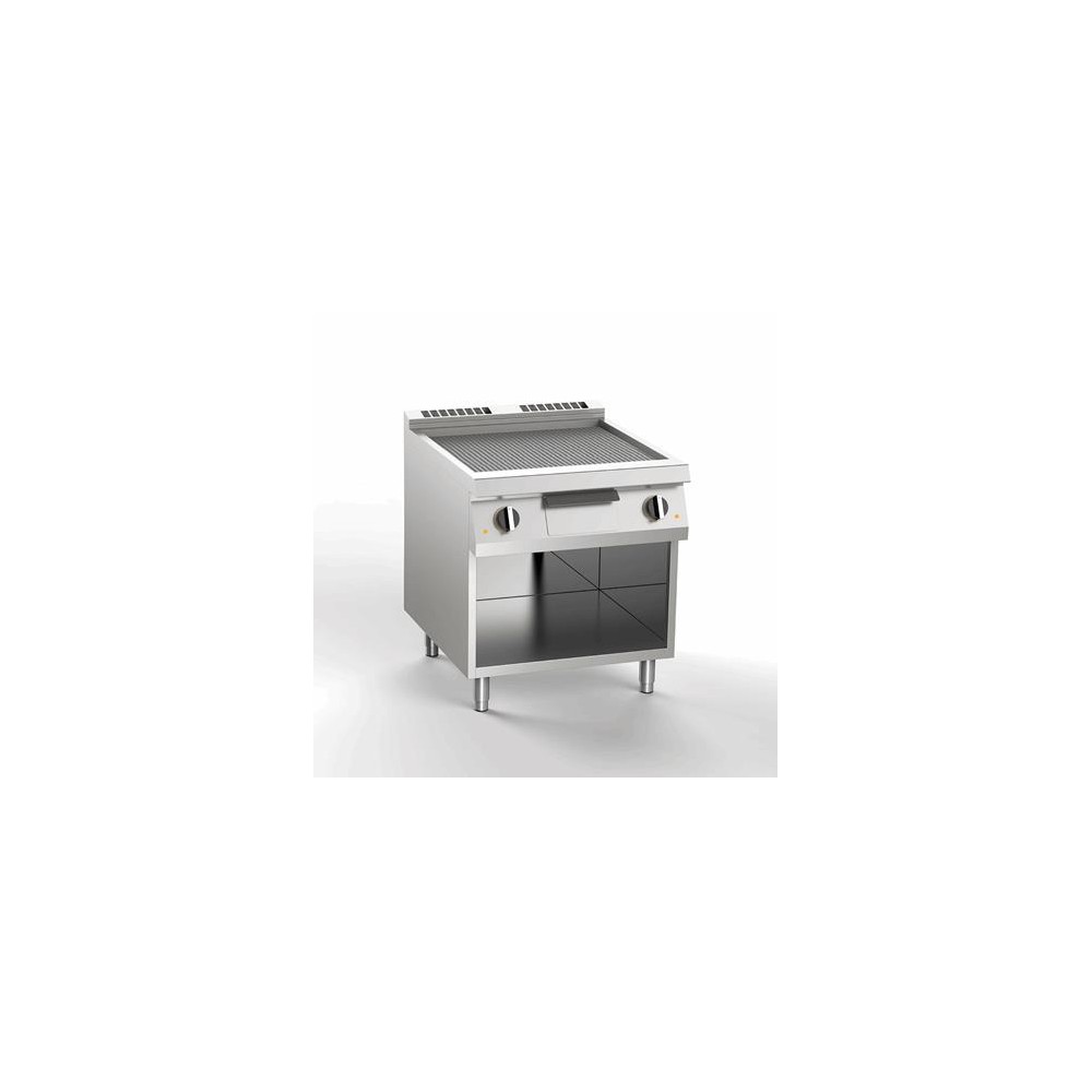 Płyta grillowa elektryczna ryflowana, 800x730x900, SILKO NEBE74GRX