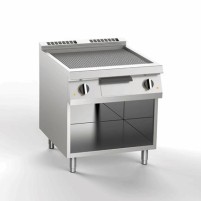 Płyta grillowa elektryczna ryflowana, 800x730x900, SILKO NEBE74GRX