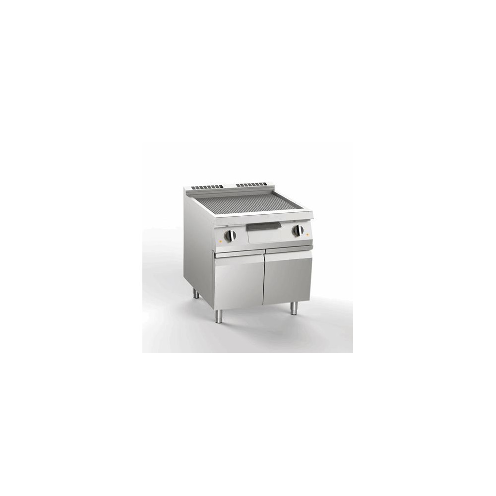 Płyta grillowa elektryczna ryflowana, 800x730x900, SILKO NEBE74ARX