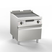 Płyta grillowa elektryczna ryflowana, 800x730x900, SILKO NEBE74CRX