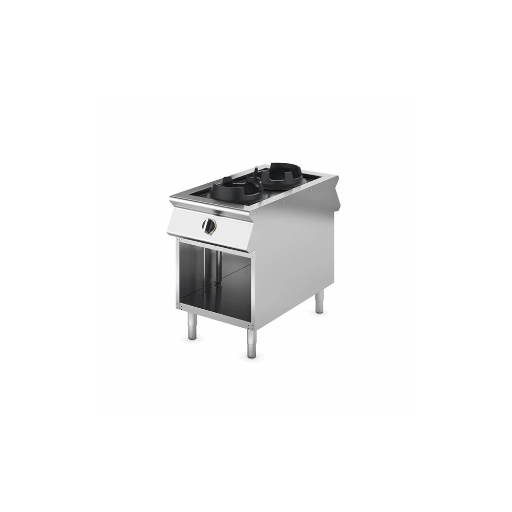 Kuchnia WOK gazowa 2 palnikowa z palnikami o mocy 14kW, 600x1100x850, SILKO NNEWKP2G