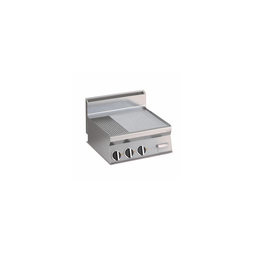Płyta grillowa elektryczna 2/3 gładka + 1/3 ryflowana, 1000x650x295, SILKO EBE65TLRX
